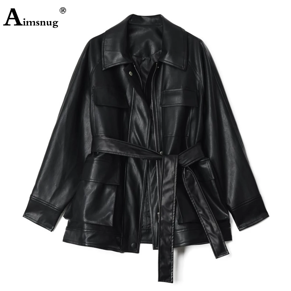 Women Faux Pu Leather Jackets 2021 new Autumn Winter Ladies Outerwear Motorcycle Leather PU Female Suede Jackets Plus Velvet