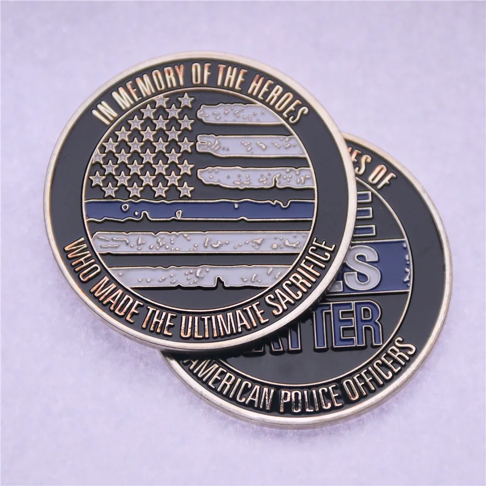 

Blue Lives Matter Defending The Lives of American Police Officers Challenge Coin