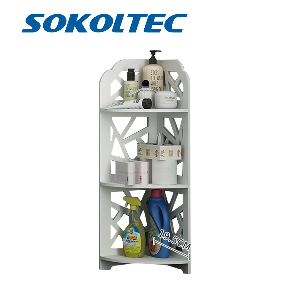 Водостойкая полка для ванной напольный шкаф комнаты трехслойная несущая мебель