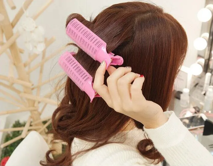 Воздушные челки ролики для волос самоклеящиеся бигуди с отверстием ленивой утки