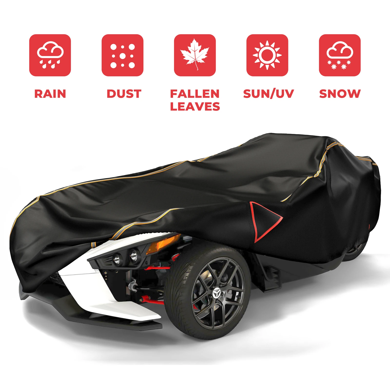 

Slingshot 300D 80g Non-woven Protect Utility Vehicle Storage Full Cover For Polaris Slingshot Windproof Rainproof