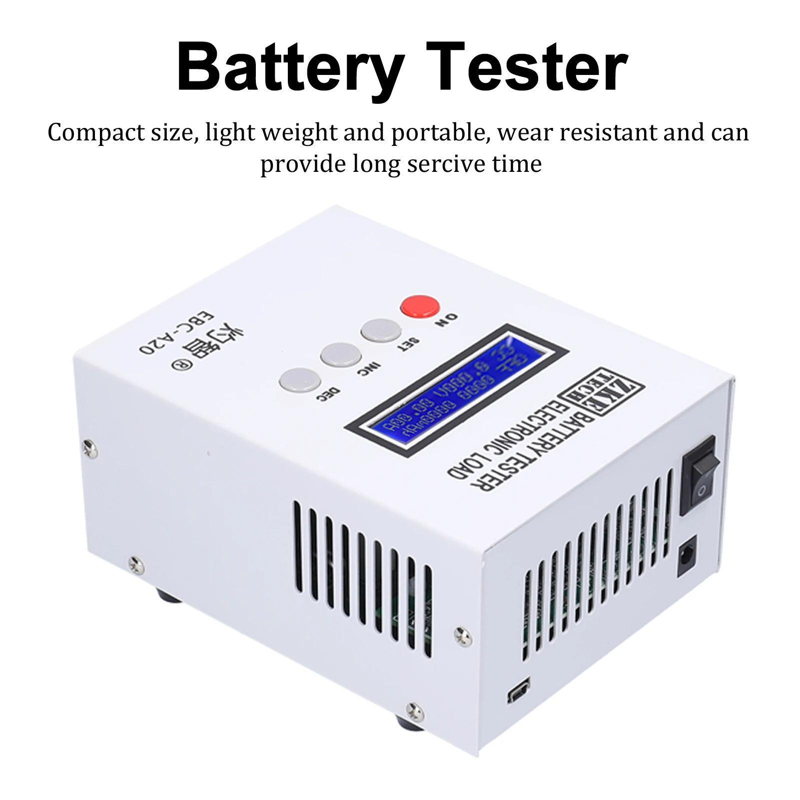 

EBC-A20 Battery Tester 30V 20A 85W Lithium Lead-acid Batteries Capacity Test Device 5A Recharge 20A Discharge Support PC Online
