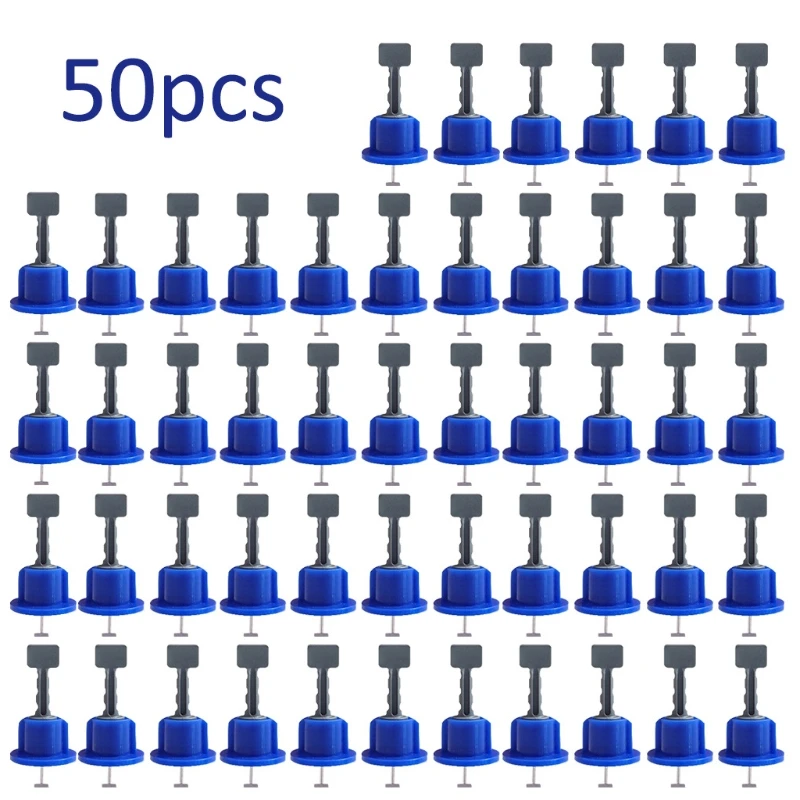 

Tile Leveling System Kit Reusable 50pcs Tile Leveler Spacer Flat Ceramic Floor Wall Tile Spacer Construction Tools Flooring Wall