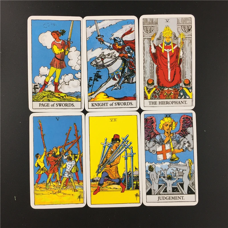 

Hot Sell Rider Tarot Cards for Divination Personal Use Tarot Deck Full English Version Tarot Deck Board Game Astrology
