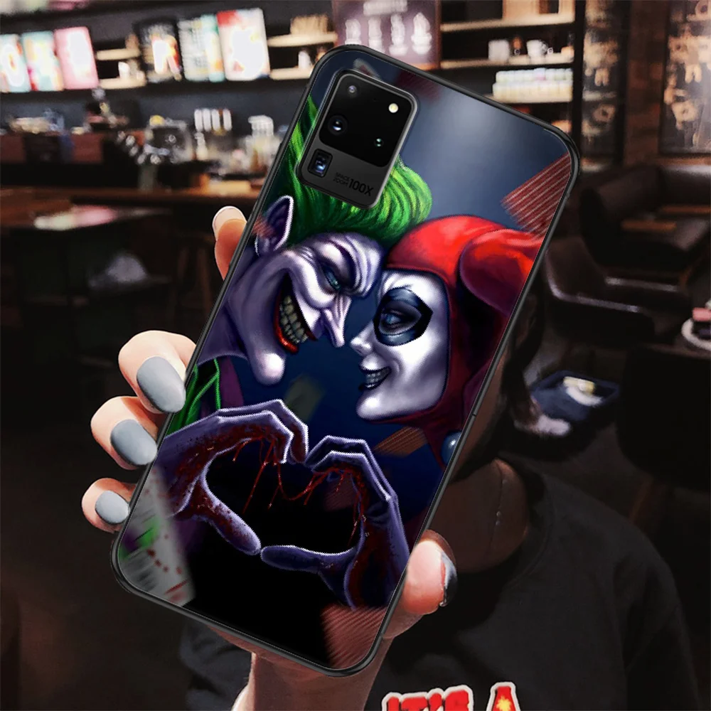 

Harley Joker Villain Quinns Phone case For Samsung Galaxy Note 4 8 9 10 20 S8 S9 S10 S10E S20 Plus UITRA Ultra black luxury