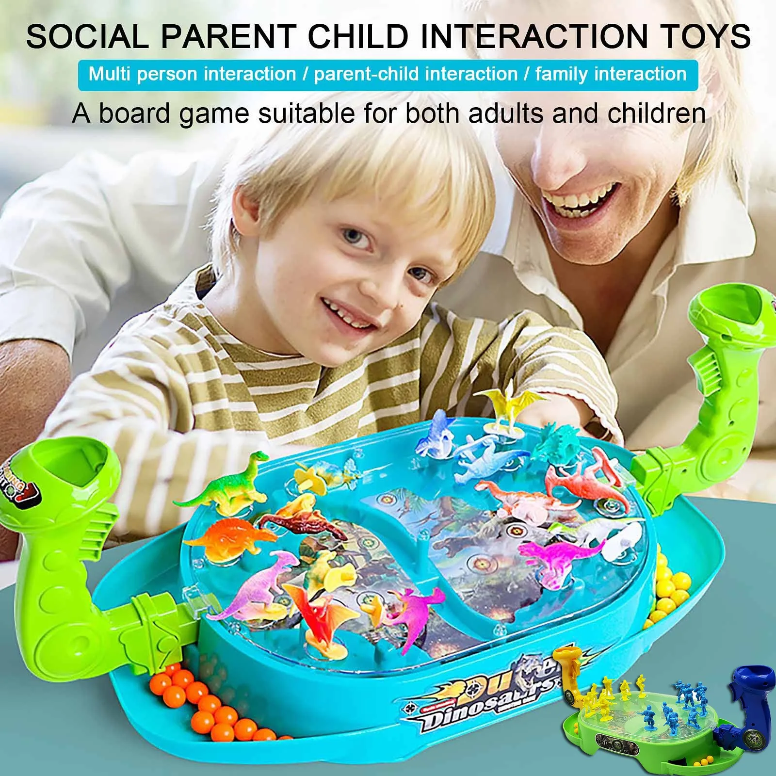 Детская катапульта пинбол для домашних животных битвы динозавров на двух