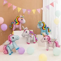 1 pcs 3d pink unicorn balloon decoration aluminum foil balloon birthday party decorations baby shower balloons supplies kids toy