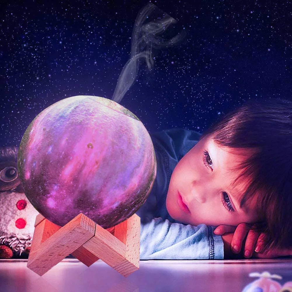 880 мл Увлажнитель Воздуха 3D светильник с Луной диффузор Арома эфирное масло USB