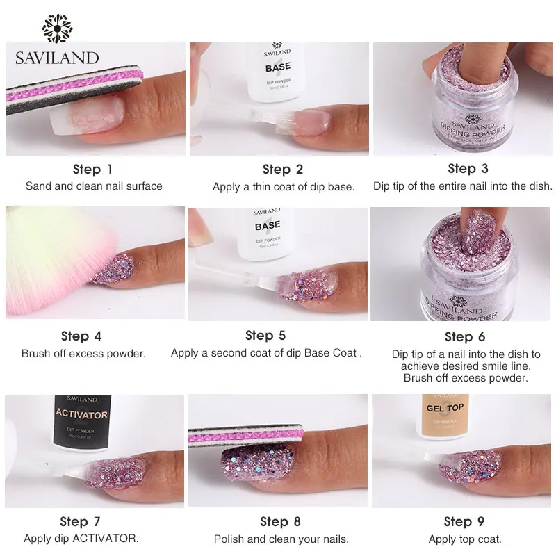 SAVILAND Блестящий Порошок для красоты Неон фосфор дизайна ногтей натуральный алмаз