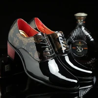 men dress shoes fashion patent leather men formal shoes 2021 luxury brand business office weding footwear men high heels shoes