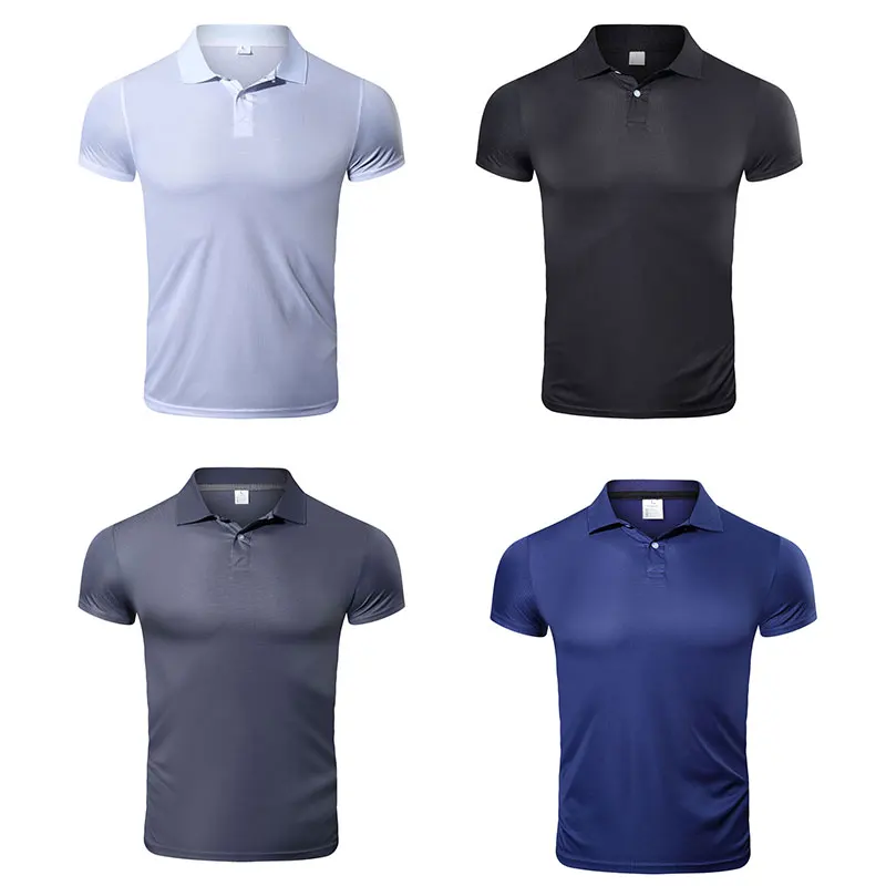 Polo t shirt Quick Dry Short Sleeve Sport T Shirt Gym Jerseys Fitness Shirt Trainer Running T-Shirt For men With Collar t-shirts