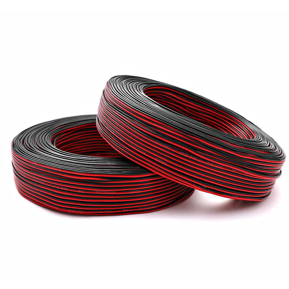1 meter 10 12 14 16 18 22 24AWG 2-pin super soft silicon rubber copper wire DIY lamp connector cable black red | Обустройство дома
