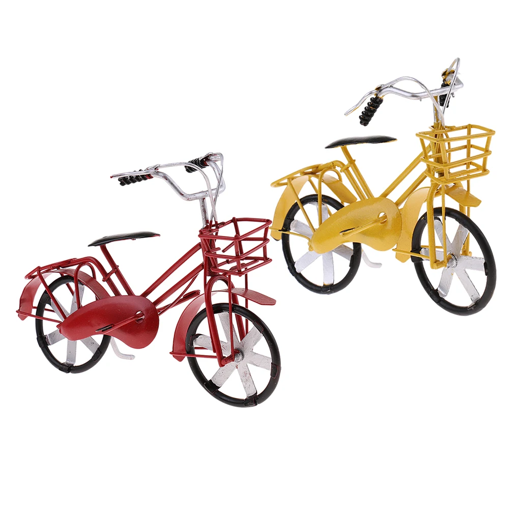 Искусственная Изысканная модель велосипеда из олова для украшения дома и