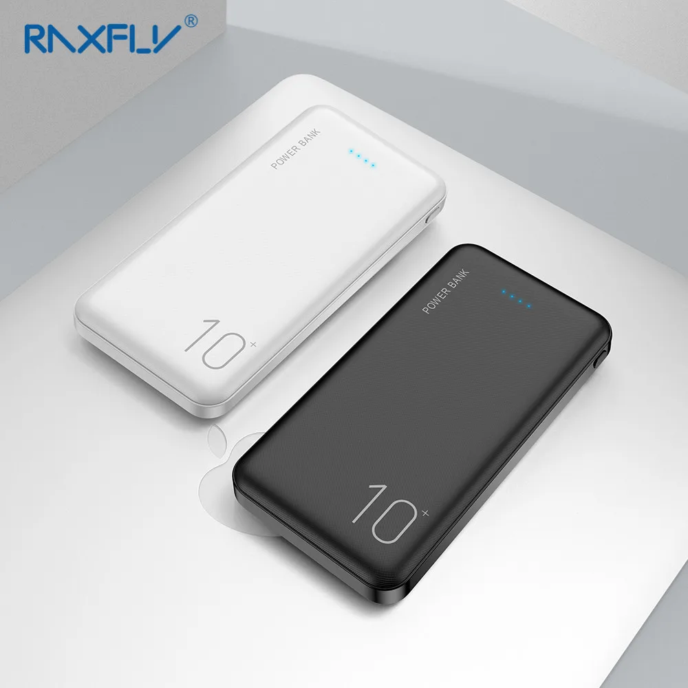 Внешний аккумулятор RAXFLY на 10000 мА · ч с двумя USB-портами | Мобильные телефоны и