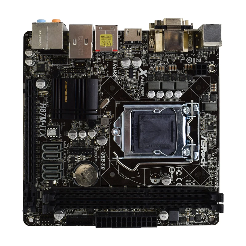 Bestellen MINI-ITX ITX HTPC Verwendet Original Slot LGA1150 H87 Motherboard Für ASRock H87M-ITX Desktop Motherboard USB 3,0 SATA3 DDR3