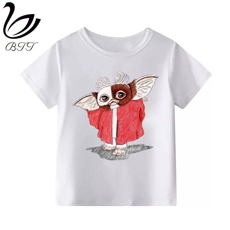 Gremlins Милая футболка для детей детская одежда с короткими рукавами вечерние футболки с забавными рисунками для мальчиков и девочек