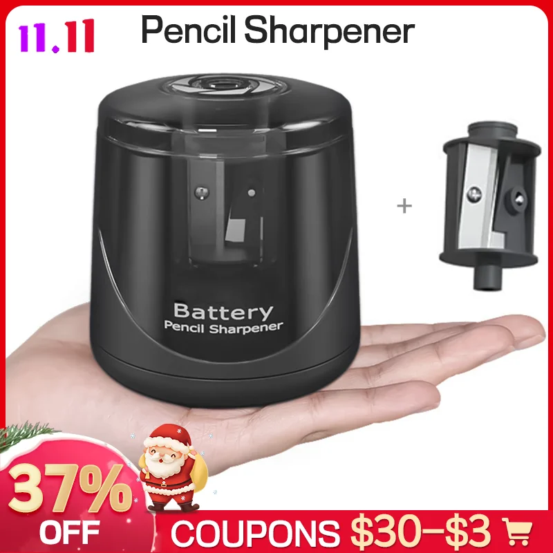 

2 In 1 Electric Pencil Sharpener Free Shipping Multifunctional Color Pencil Sharpener for Kid School Supplies Gifts Pencil Tool