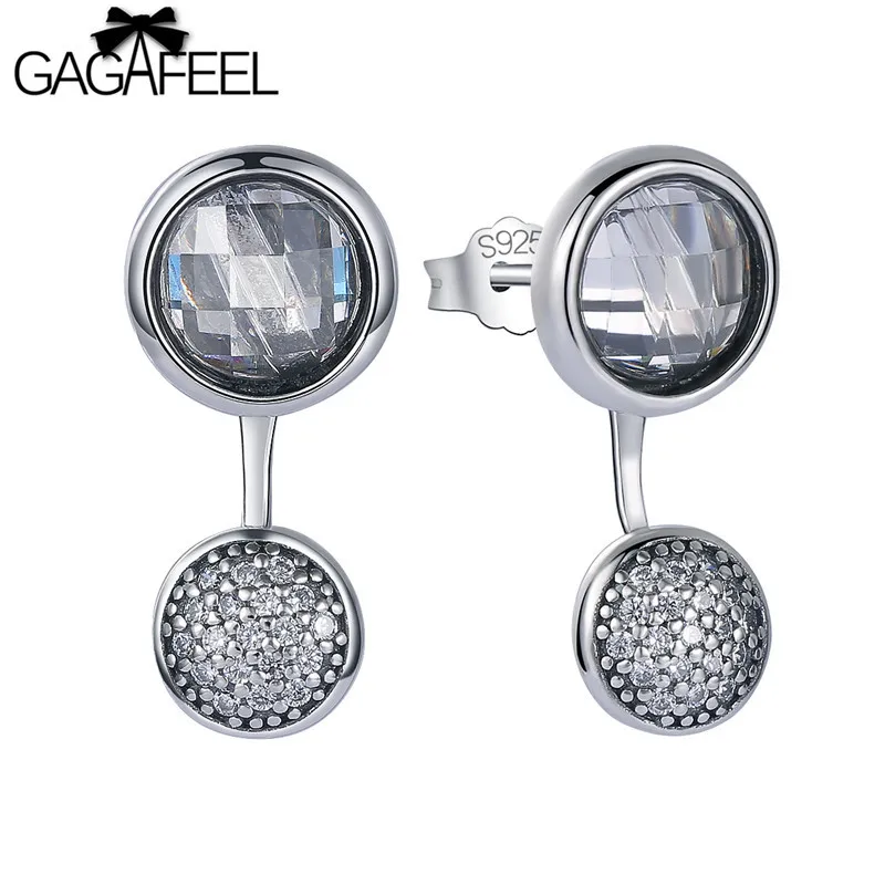 

Женские серьги-гвоздики из серебра 925 пробы с кристаллами