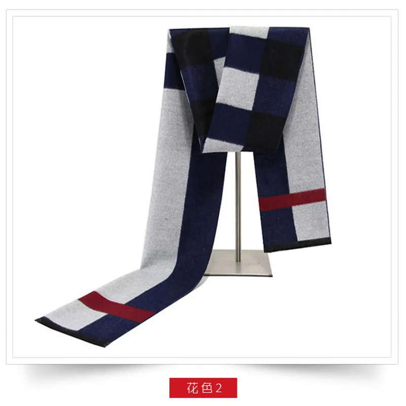 TJ-Tingjun новый мужской шарф Зимний теплый полосатый имитация кашемира модный