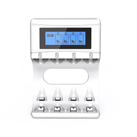 White U401A Leise зарядное устройство набор 4 шт. AA 2700mAh аккумуляторная батарея 1,2 V nimh+ зарядное устройство U401A для nimh AA AAA с usb-кабелем - Цвет: White U401A