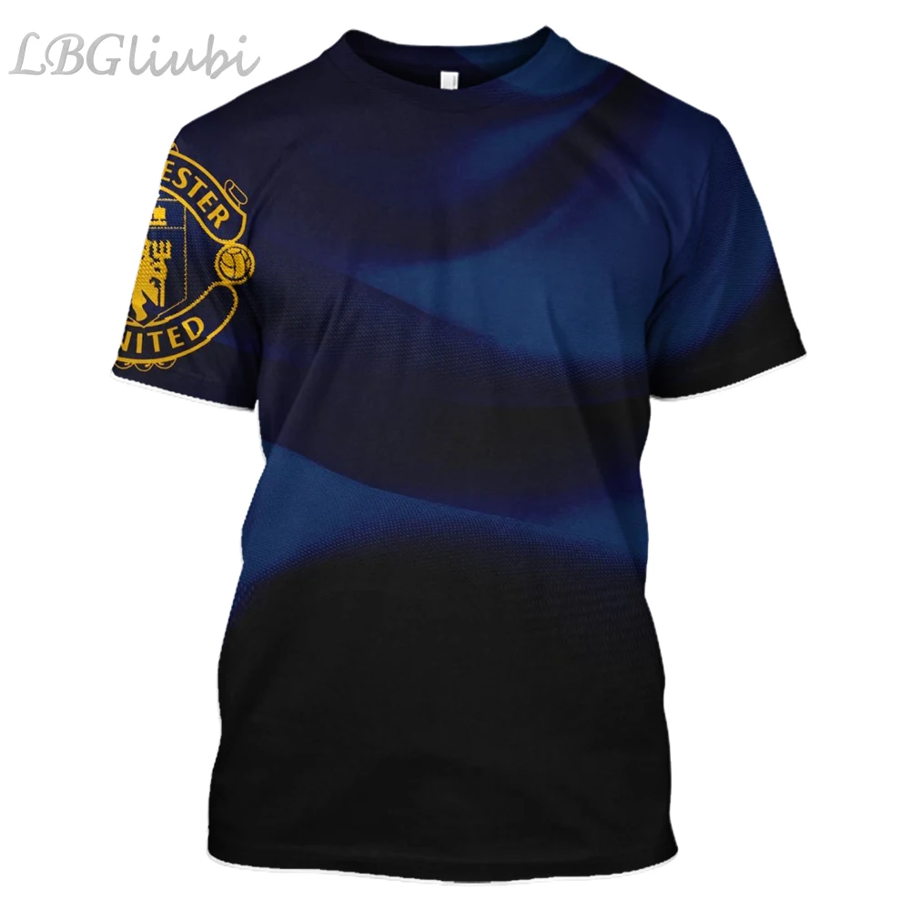 Новинка 2019 года футболка с 3D принтом Манчестер Юнайтед для мужчин и женщин