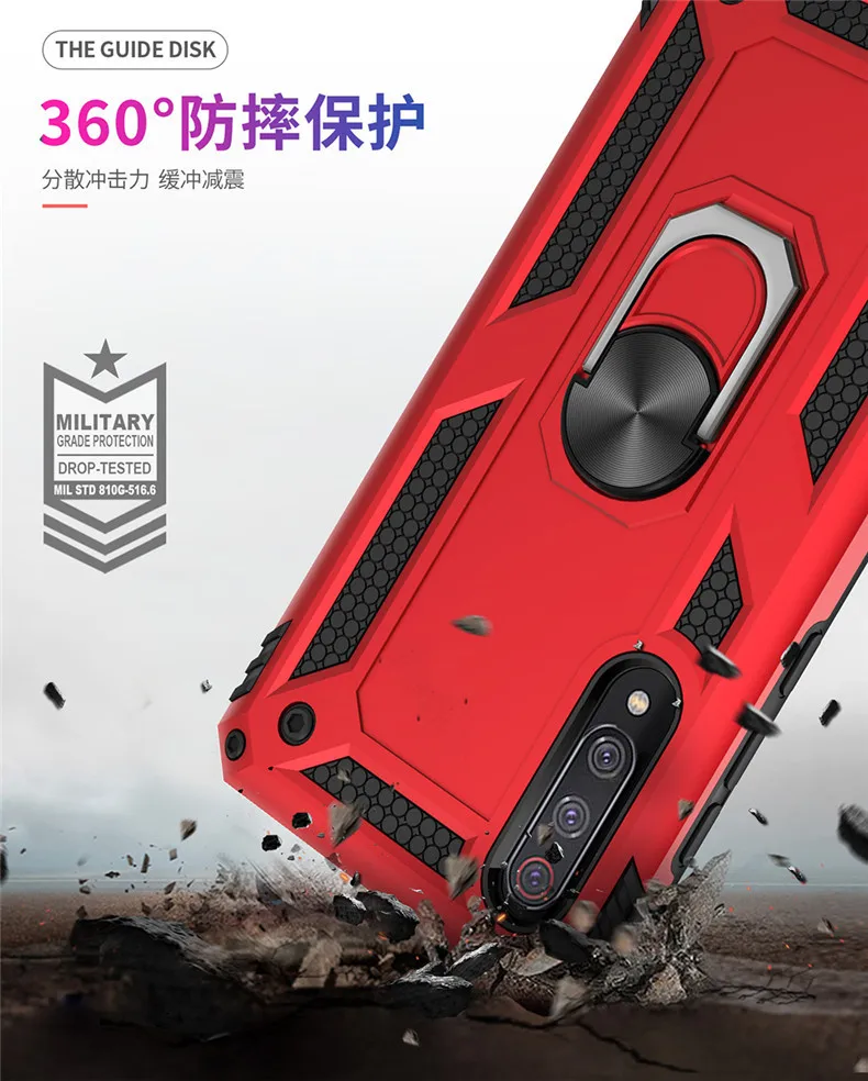 Защитный чехол с металлическим кольцом для xiaomi Redmi Note 7 9 SE Pro силиконовый защитный