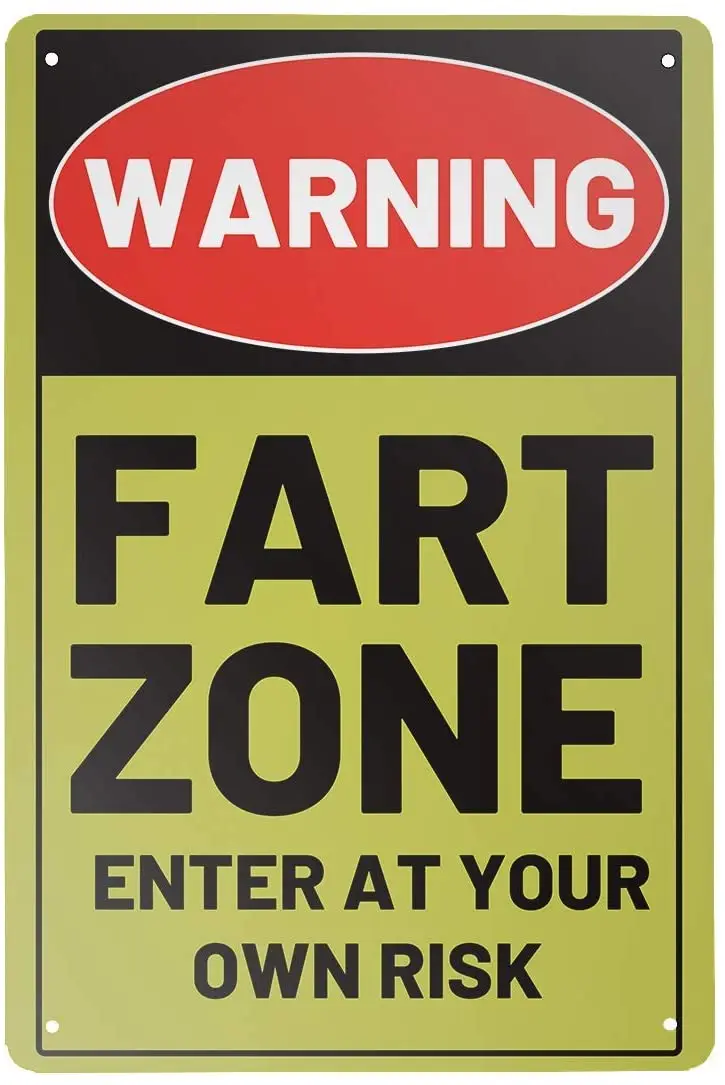 

no applicable Tin Metal Signs,Vintage Posters Decorations,Warning Fart Zone Enter at Your Own Risk for Plaque Art Sign Gift
