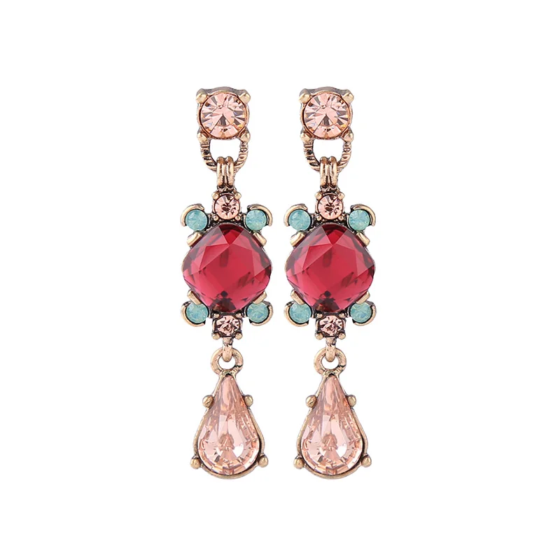 Продукт мульти стиль маленькие антикварные Висячие серьги для женщин летние оптовые ювелирные изделия - Окраска металла: ed01542c-19