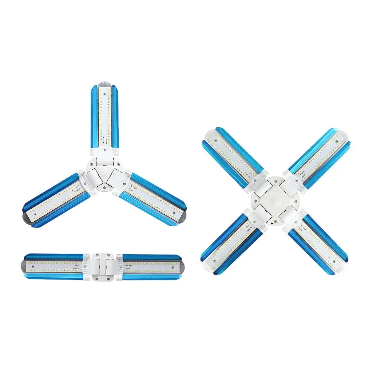 

LED Garage Light 80/150/200W Deformable Ceiling Fan Light Blade Bulb E27 Waterproof for Warehouse Workshop Industrial Lighting