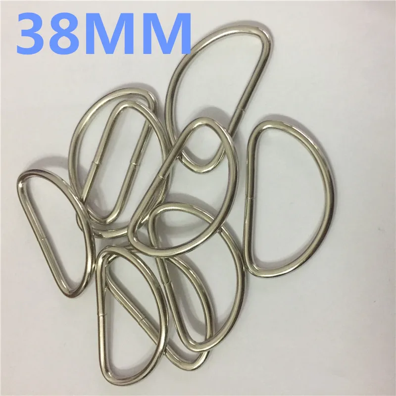 100 шт. 38 мм серебряное металлическое кольцо D Dee пряжки одежда для одежды рукоделие