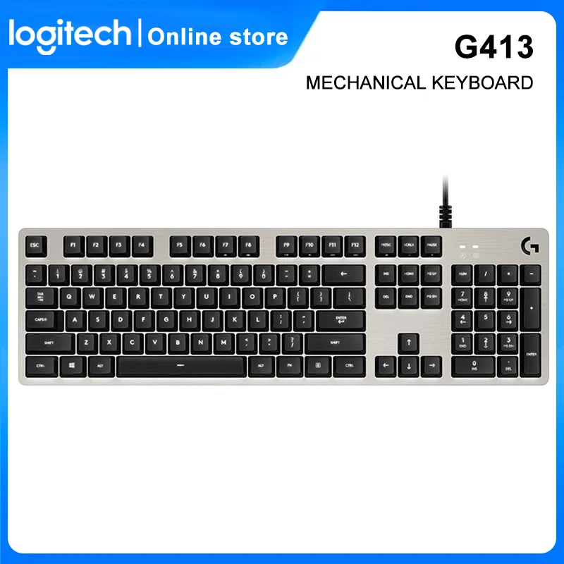Игровая клавиатура Logitech G413 тонкая USB с подсветкой Прочная механическая для