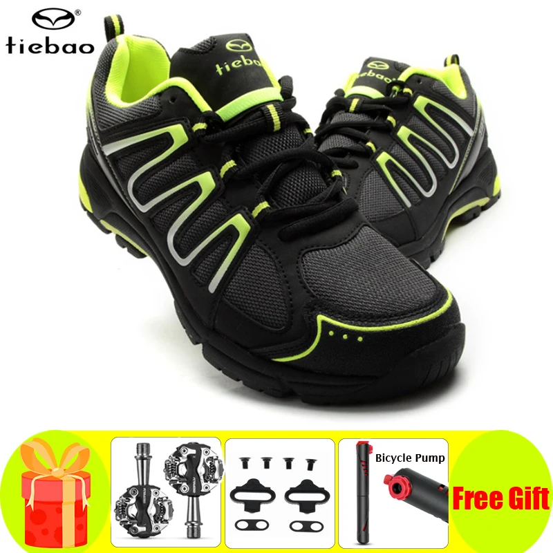 

Tiebao Sapatilha Ciclismo Mtb Leisure Cycling Shoes Chaussures Vtt Homme Men Sneakers Women Self-locking Breathable Spd Pedals