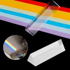 25x25x80 мм треугольная призма оптическая Призма стеклянная физика обучающий рефрактивный светильник спектральный детский студенческий подарок