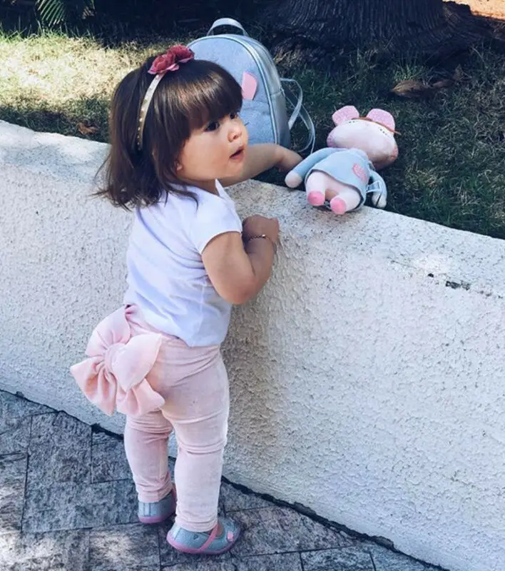 Pudcoco 2019 Fashion Toddler Kids Baby Girls Bowknot Bottoms Pleuche Cute Long Pants Leggings Autumn Clothes |
