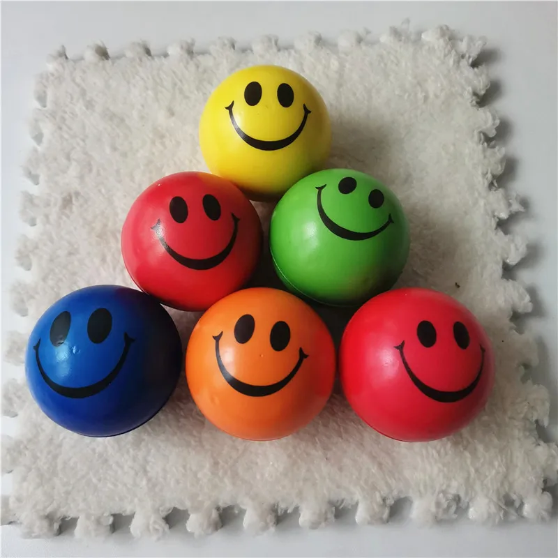 6pcs random color 6,3 см мягкая пена антистресс рельефные шарики для сжимания игрушки футбол, баскетбол, бейсбол, теннис забавные игрушки для детей 6 шт - Цвет: 6pcs random color
