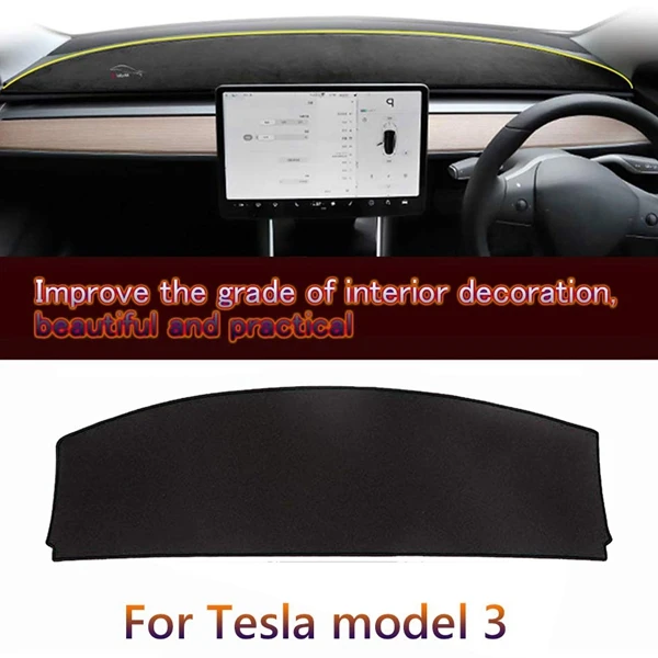 Коврик для приборной панели Tesla Model 3 2017 2018 2019 покрытие ковров солнцезащитный