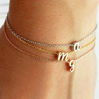a z tiny gold cursive initial bracelet tiny one piece letter bracelet dainty lowercase initial letter bracelet pulsera fsb0004