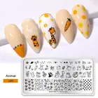BORN PRETTY Nail Stamp Plates Cute Animal Image Nail Art Шаблон из нержавеющей стали с цветочным кружевом