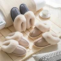 plush warm home flat slippers lightweight soft comfortable winter slippers womens cotton shoes indoor plush slippers big size