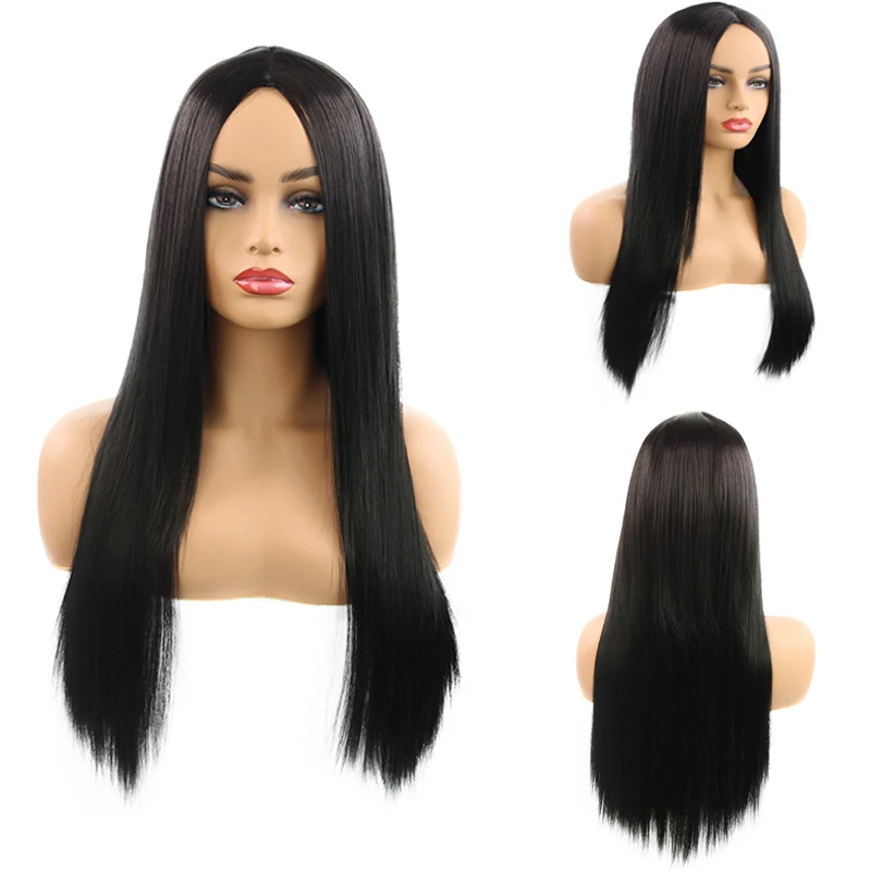 Искусственные длинные прямые афро парики в вашем стиле для чернокожих женщин