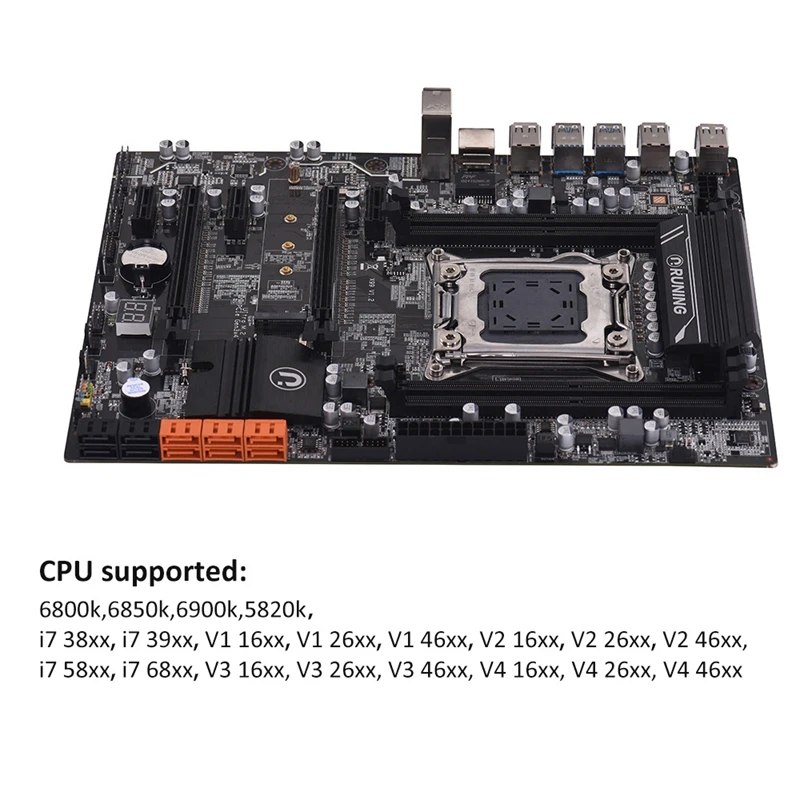 X99 Lga2011-3 материнская плата для Intel I7 E5-V3/E5-V4 4-канальный Ddr4 64G Ram Накопитель SSD с