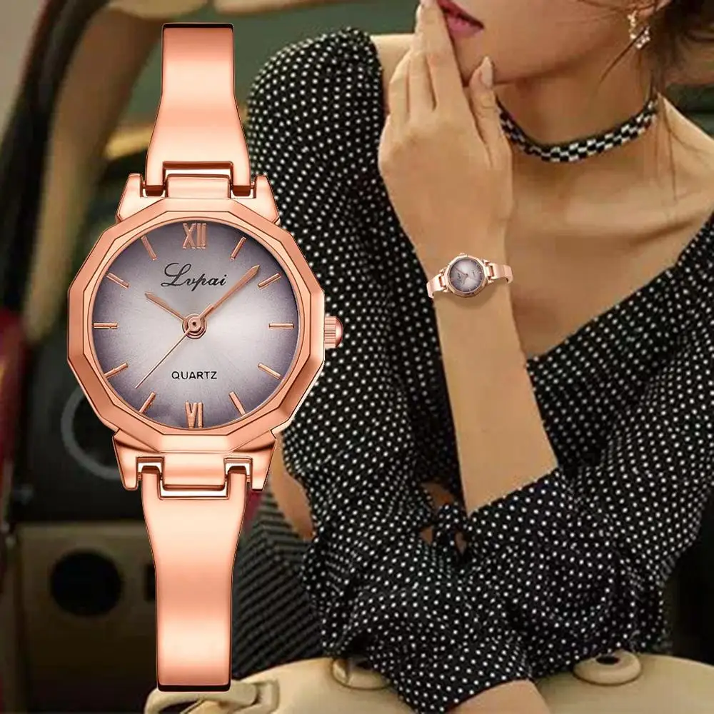 Новый бренд Lvpai Кварцевые часы Женские роскошное Золотое и Серебряное наручные