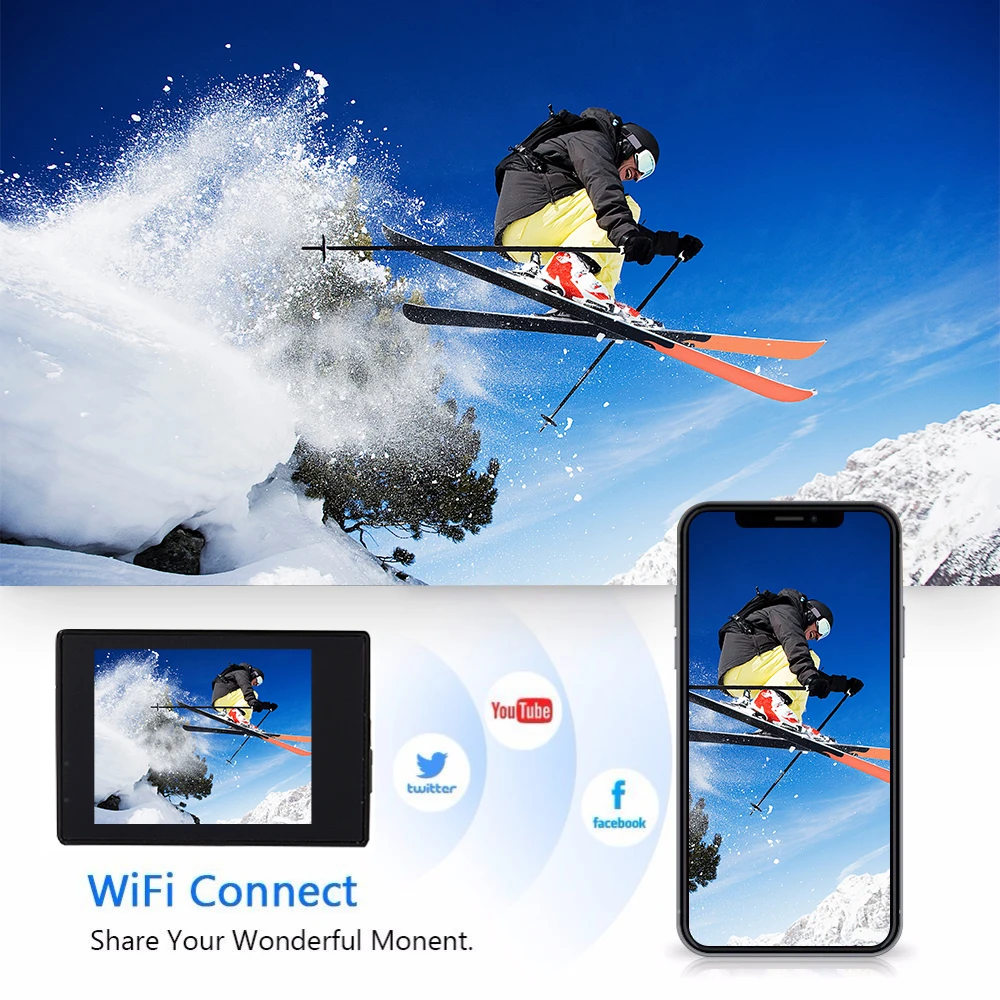 4K Наружная Спортивная экшн мини камера видео водостойкий WiFi Ультра HD наблюдение