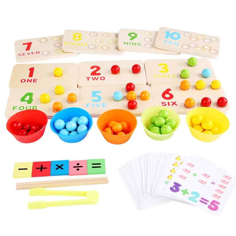 

Creative Multi-function Clip Beads Arithmetic Games Wooden Math Toys Kindergarten Educational Early Education Teaching AidsLB697