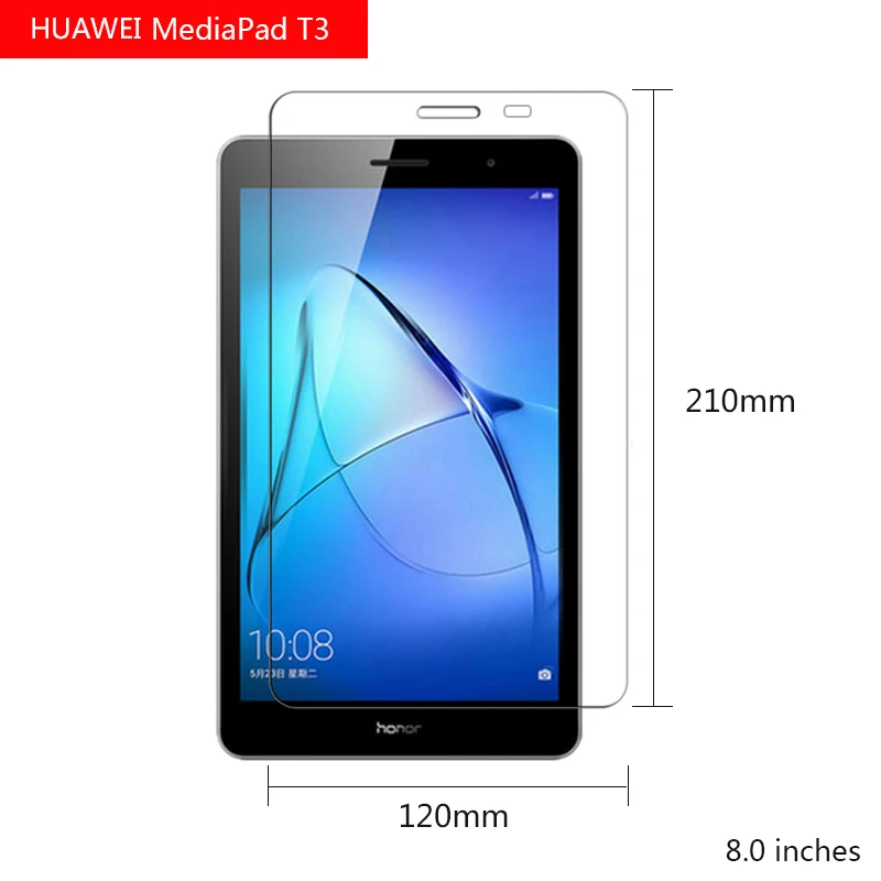2 упаковки закаленное стекло для Huawei Media Pad T3 8.0 8 дюймов высокая прозрачная Защита
