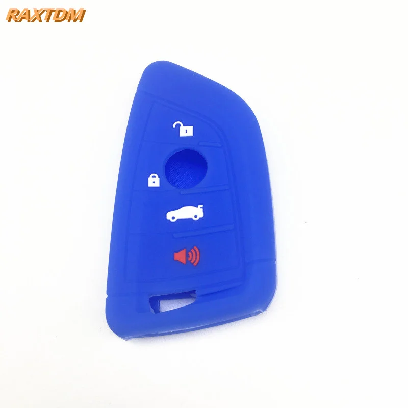 

silicone rubber car key fob cover case wallet protect holder for BMW 2016 2017 X1 F48 X3 X4 X5 X6 Remote 4 four buttons keyless