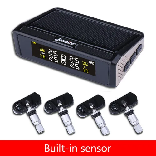 Built-in sensor Vtopek солнечная система контроля давления в автомобильных шинах, система контроля давления, автоматическая система охранной сигнализации, оповещение о температуре, 4 внутренних внешних - Тип: Built-in sensor