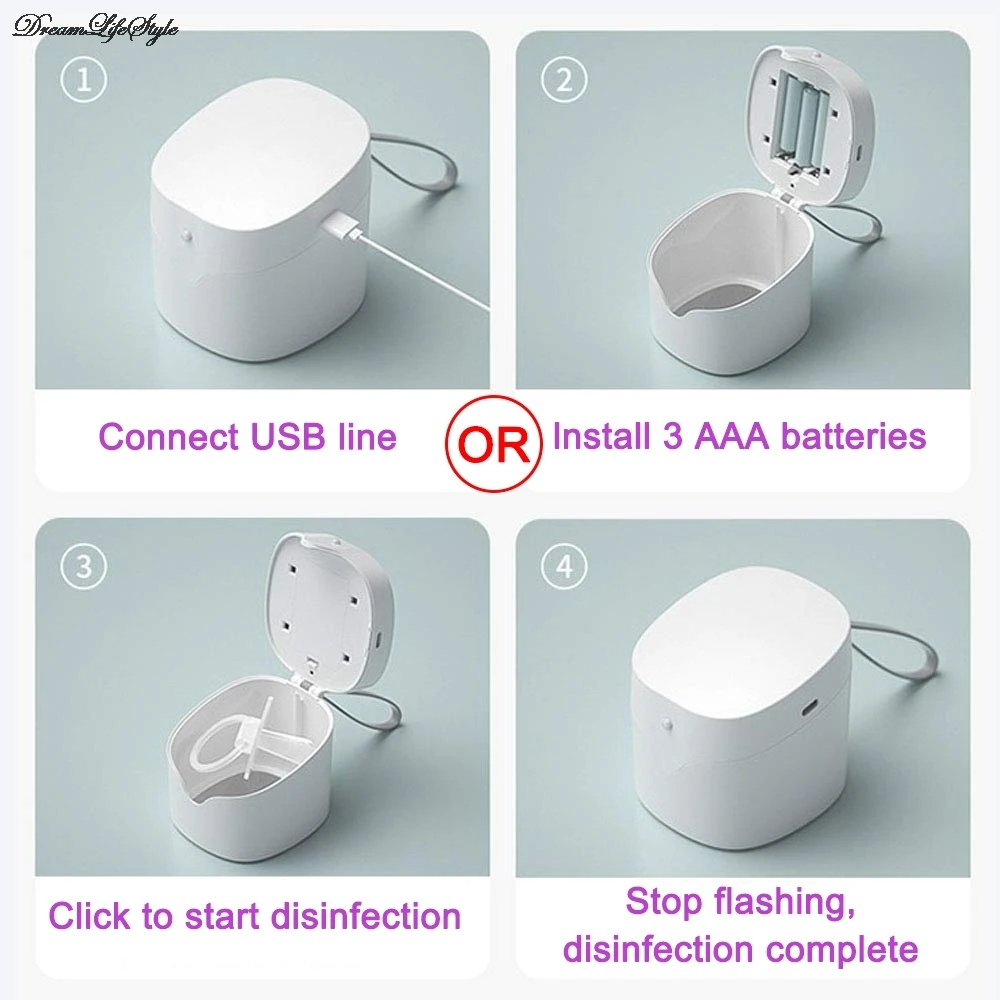 Mini UV Sterilizer Box Portable Autoclave Tool Pacifier Disinfection Cabinet For Instruments Adapter Home | Лампы и освещение