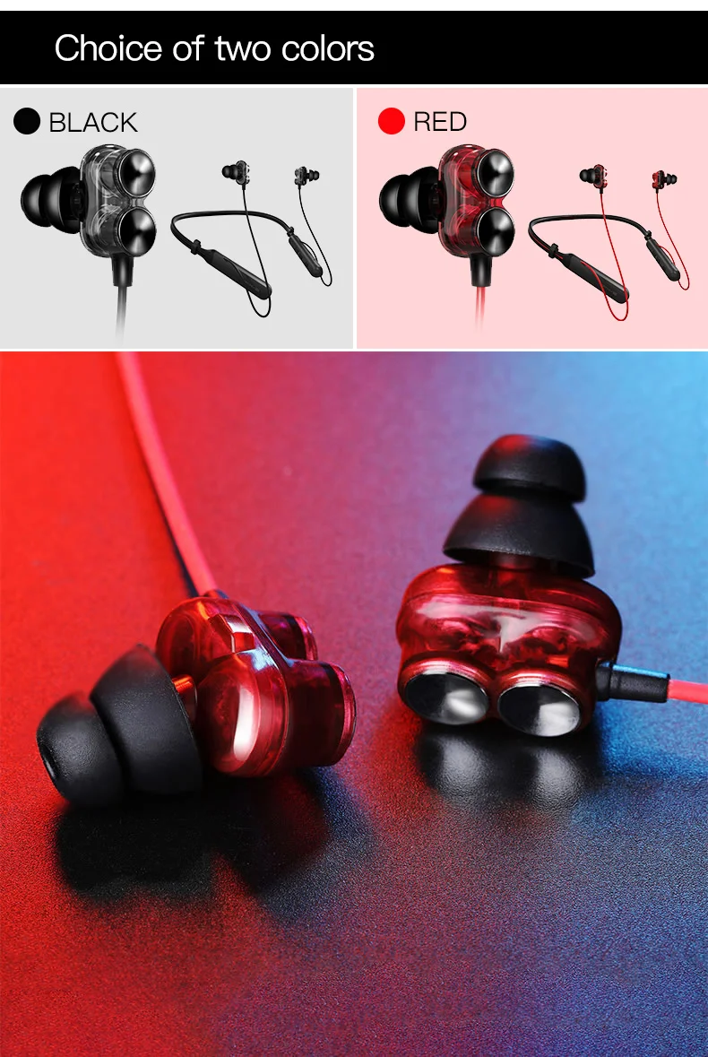 Plextone BX345 Bluetooth беспроводные наушники Шейная гарнитура для iPhone, двойные динамики наушники спортивные наушники для бега с микрофоном гарнитура