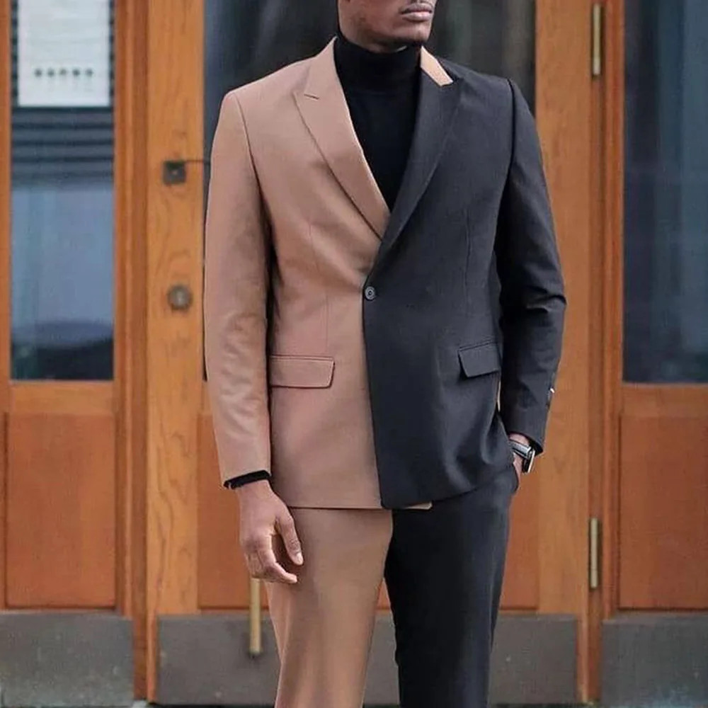 

Мужская модная блестящая индивидуализированная куртка с длинным рукавом, отложным воротником, приталенная повседневная мужская куртка на ...